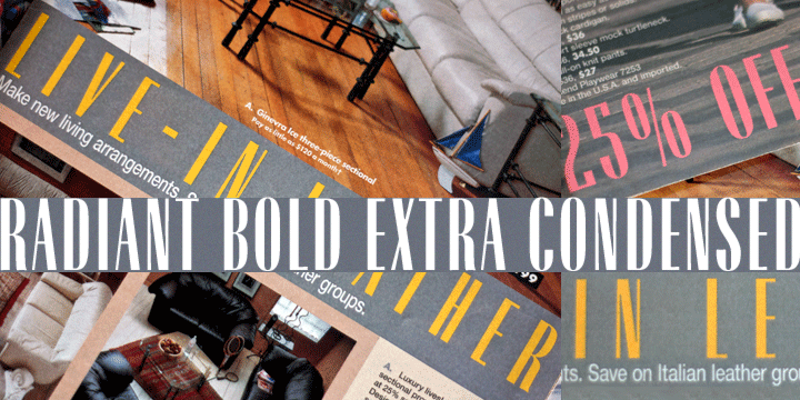 Radiant Extra Condensed CT Light Font preview